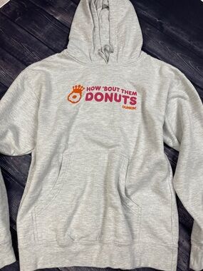 Dunkin' 'How 'Bout Them Donuts' Gray Pullover Hoodie